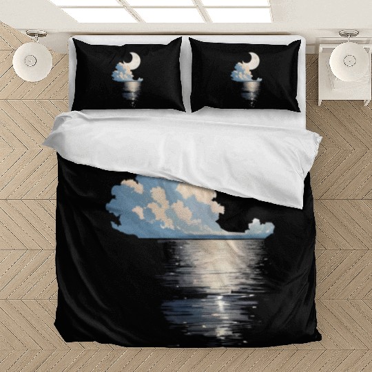 Full Moon Over sea Bedding Sets
