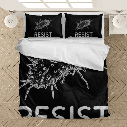 Bacteria Resist Design – Microbiology Science Art Bedding Sets