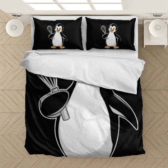 Whisk-Wielding Penguin Chef Delight Bedding Sets