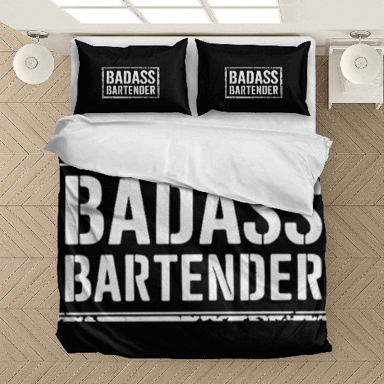 Funny Gift for Bartender - Badass Bartender Bedding Sets