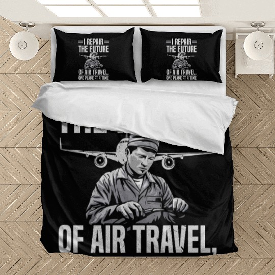 Aircraft Technician Avionics Maintenance Airport Bedding Sets
