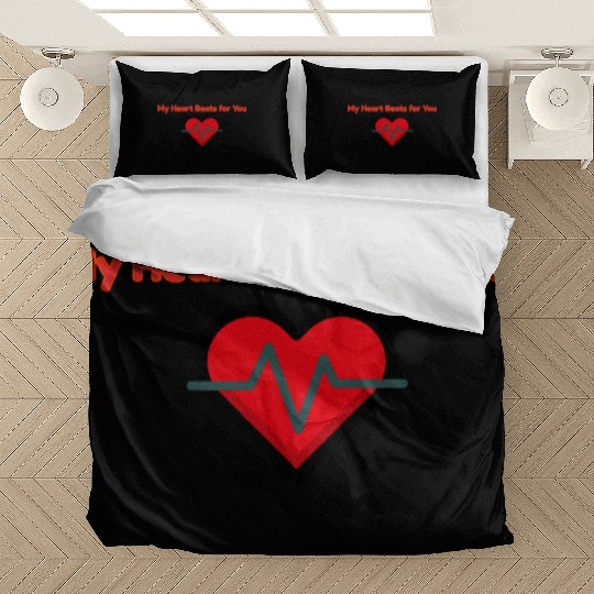 My Heart Beats for You -Funny Doctor Valentine Bedding Sets