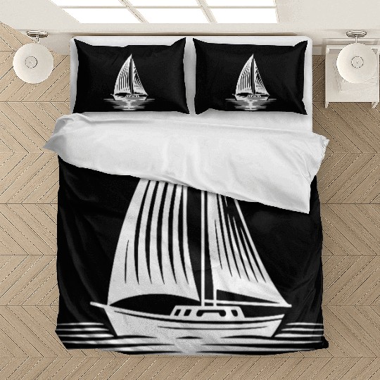 Sailboat In Calm Sea On The Horizon Bedding Sets
