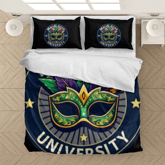 Mardi Gras University Mask Women's Mardi Gras Bedding Sets