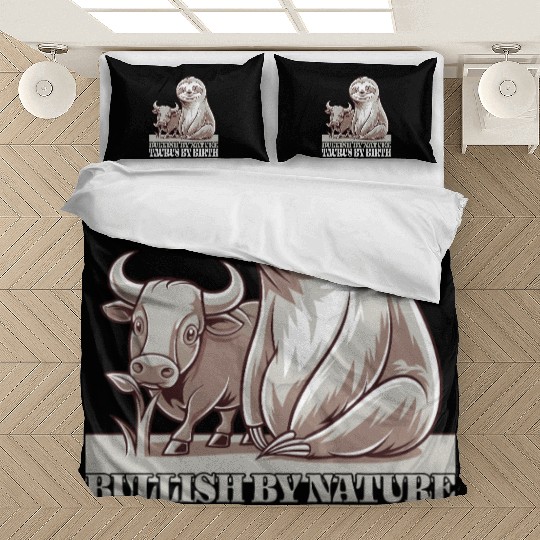 Bullish By Nature Taurus Zodiac Sloth Bedding Sets