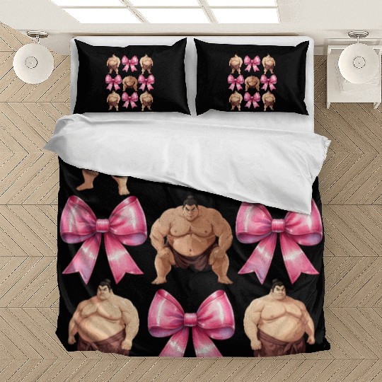 Coquette Bow Sumo Wrestling Japanese Sumo Wrestler Bedding Sets
