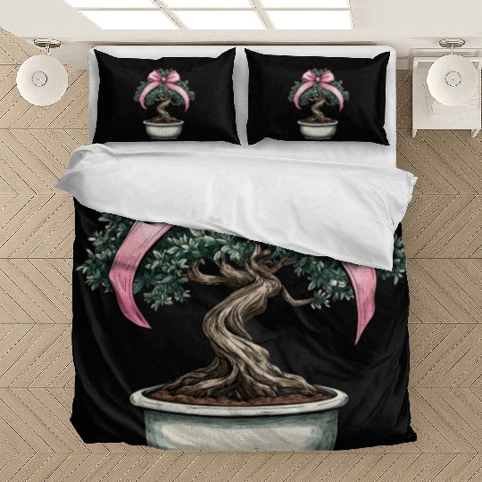 Coquette Bow Bonsai Japanese Zen Mothers Day Bedding Sets