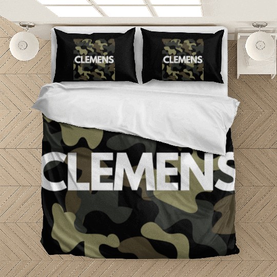 Clemens Name Bedding Sets Men Good Quality Camouflage
