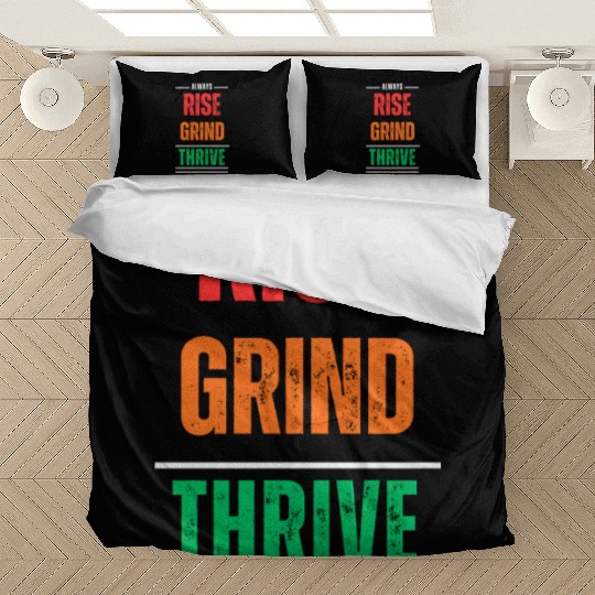 Rise, Grind, Thrive – The Resilience Mindset Bedding Sets