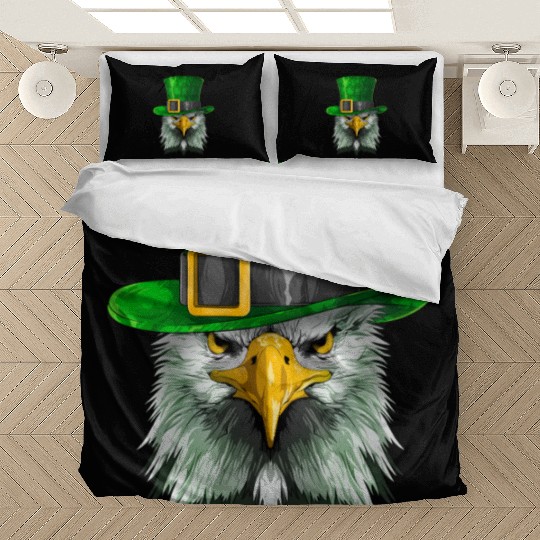 Lucky Bald Eagle St. Patrick’s Day – Irish Pride Bedding Sets