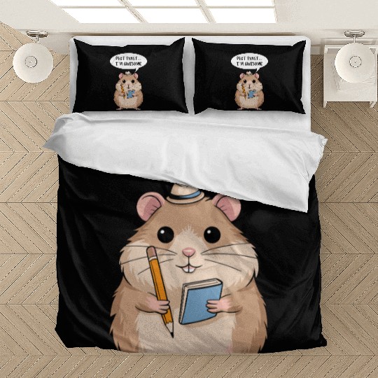 Hamster Writer Author Plot Twist I'm Awesome Bedding Sets