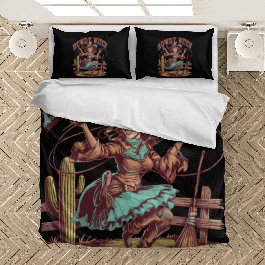 Howdy Witch Cowgirl Lasso Design Bedding Sets