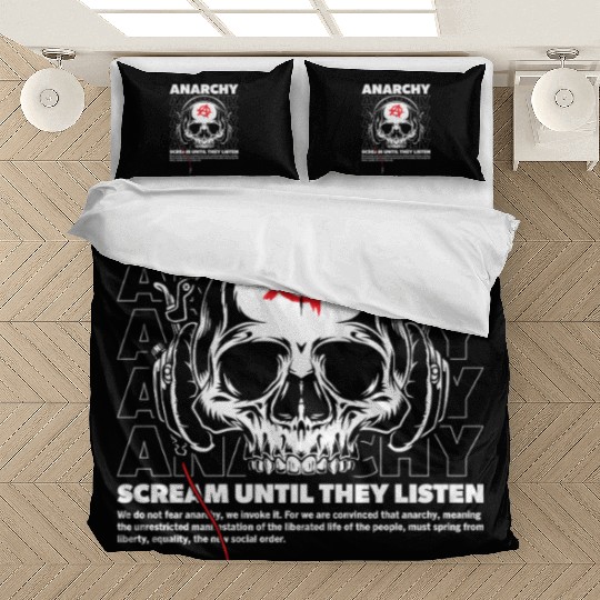 Anarchy Scream Until They Listen Punk Bedding Sets