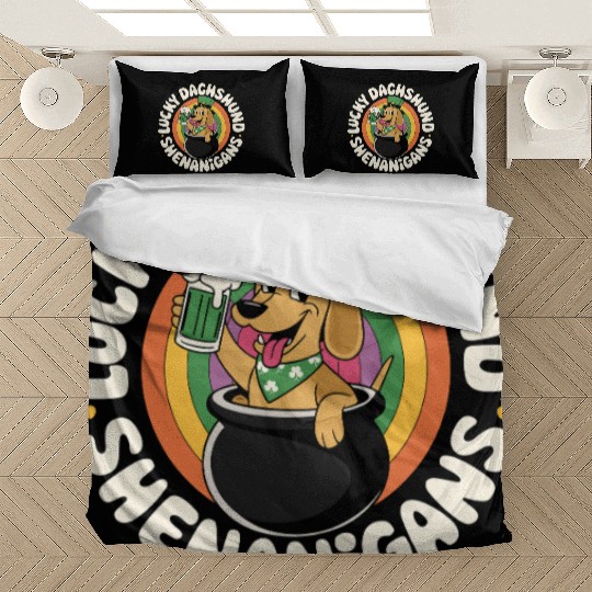 Lucky Dachshund Shenanigans | St. Patrick’s Day Bedding Sets