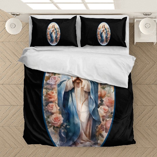 Blessed Mother Mary Knows Best Catholic Bedding Sets