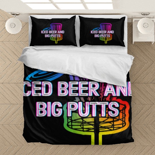 Iced Beer and Big Putts Disc Golf Beer Lover Bedding Sets