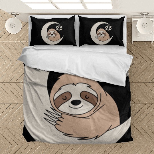 Cancer Zodiac Sloth Embrace the Calmness Bedding Sets