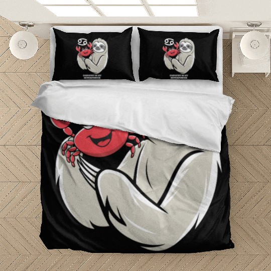 Empathy Is My Superpower: Cancer Zodiac Sloth Bedding Sets