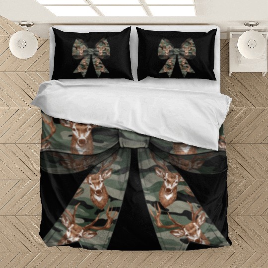 Coquette Bow Deer Hunting Hunter Camouflage Ribbon Bedding Sets