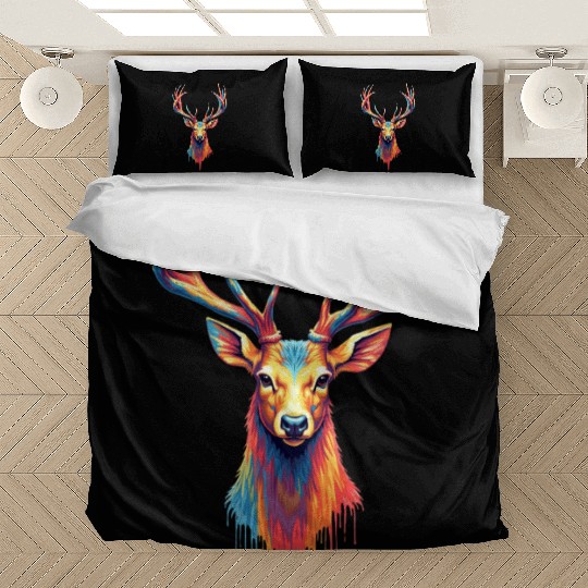 Deer Autumn Art | Colourful Animal Design Bedding Sets