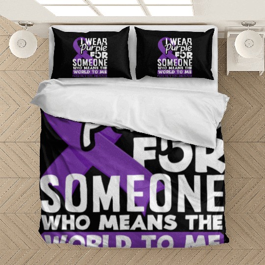 Pediatric Stroke Awareness I Wear Purple for Bedding Sets