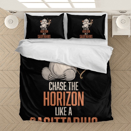 Chase The Horizon Like A Sagittarius Zodiac Sloth Bedding Sets