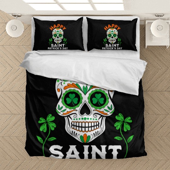 Happy Saint Patrick's Day Irish Sugar Skull Bedding Sets