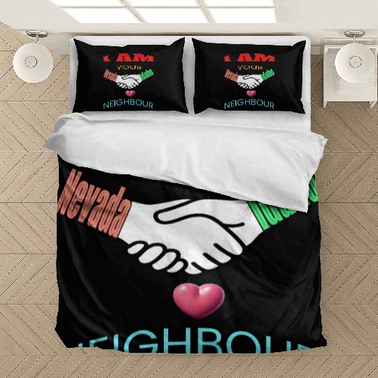 I AM YOUR NEIGHOUR NEVADA AND IDAHO Bedding Sets