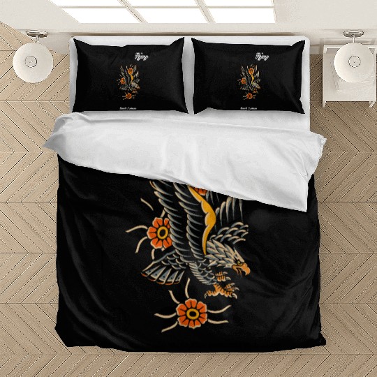 Flying Eagle Vintage Tattoo Style Design Bedding Sets