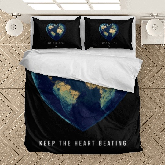 Keep the Heart Beating Earth Earth Day Environment Bedding Sets