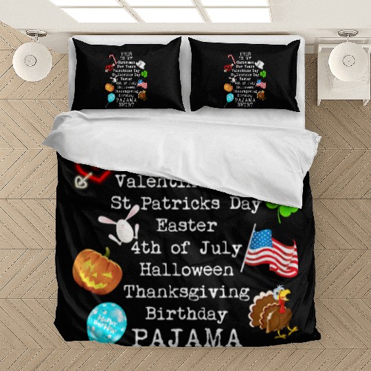 Ten holidays fun Birthday Christmas outfit PJs ten Bedding Sets