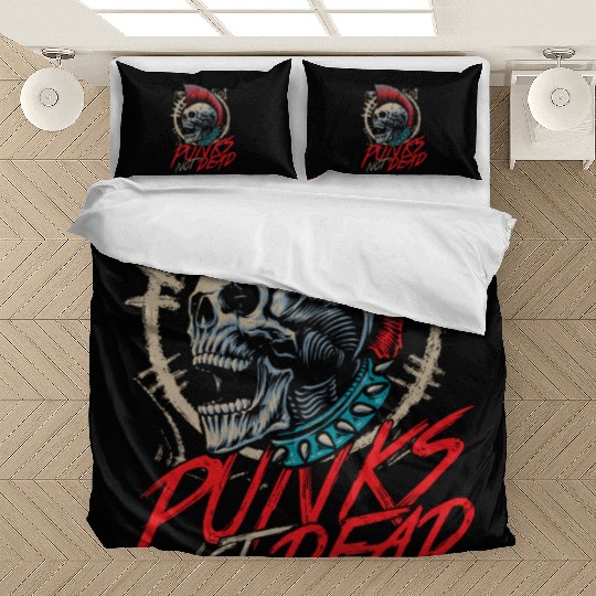 Punks Not Dead Rocker Punker Punk Rock Music Bedding Sets