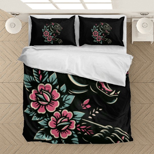 Black Panther Flash Tattoo Bedding Sets
