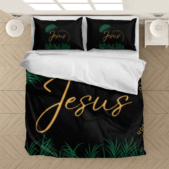 Jesus Is The Reason For The Season - Gold Text Bedding Sets