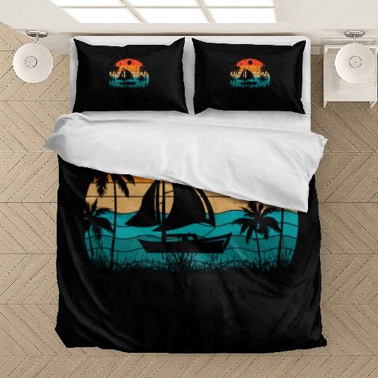 Sailing Dad Cool Vintage Sunset Graphic Bedding Sets