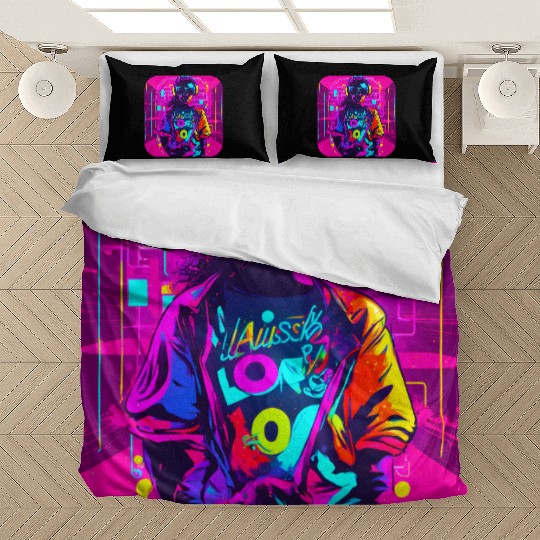 iconic pop culture 80s style fashion Bedding Sets