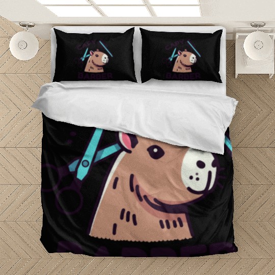 Capy-Barber: Funny Capybara Pun Bedding Sets