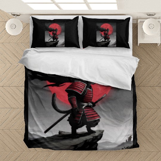 Japanese Cat Samurai Cat Bedding Sets