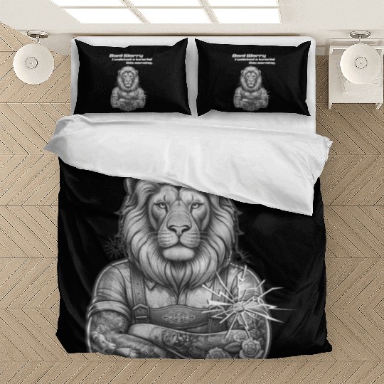 Fearless Tattooed Lion I Watched a tutorial Bedding Sets