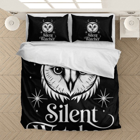 Silent Watcher Cottagecore Owl Design Bedding Sets