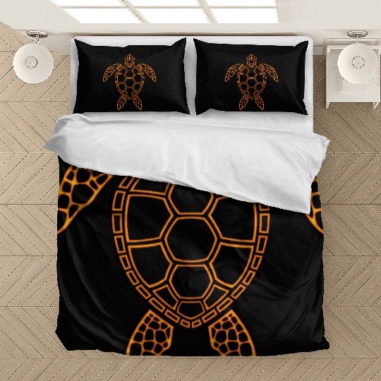Neon Lava Sea Turtle Design Bedding Sets