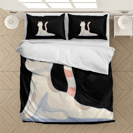 Cat in meditative yoga pose Bedding Sets
