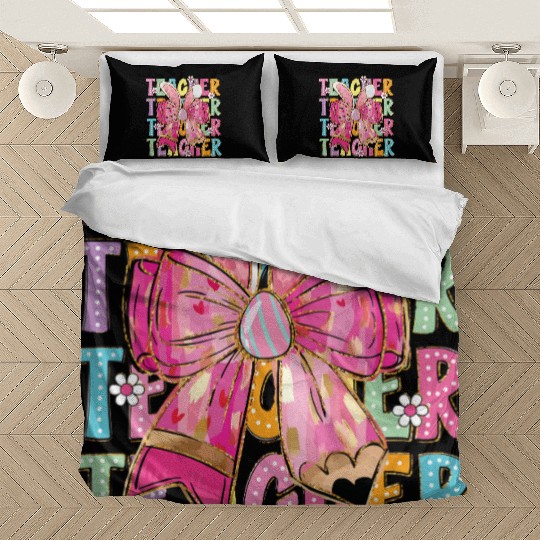 Teacher Easter Bow Design Bedding Sets