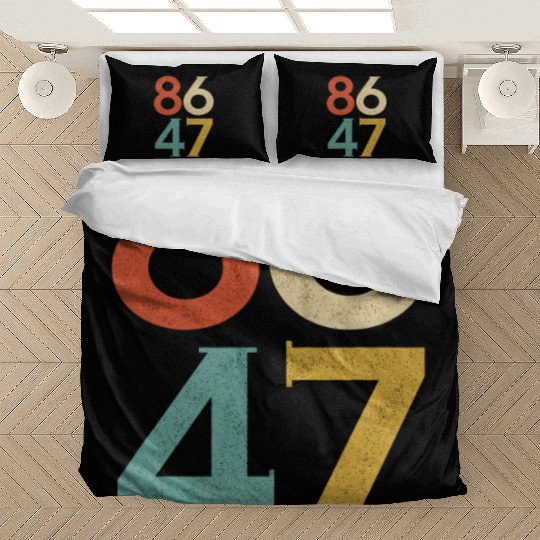 8647 Anti Trump Retro Vintage, 86 47 Bedding Sets