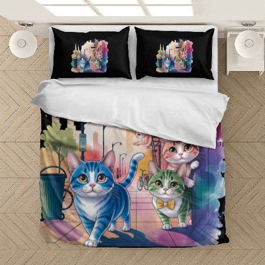 Urban Cat Friends Bedding Sets