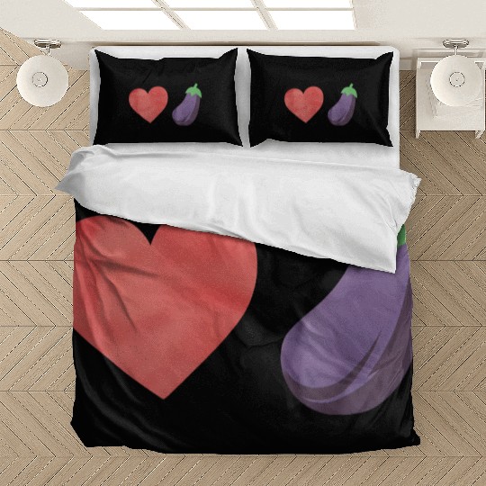 Love Eggplant Funny Gay LGBTQ Pride Bedding Sets