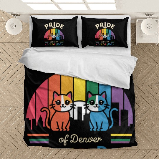 Pride of Dallas City Texas USA Rainbow Flag Bedding Sets