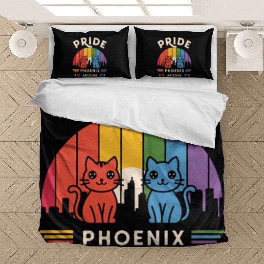 Pride of Phoenix City Arizonna USA Rainbow Flag Bedding Sets