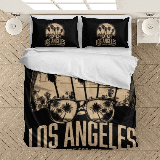 Funny Los Angeles souvenir Bedding Sets Sunny Place