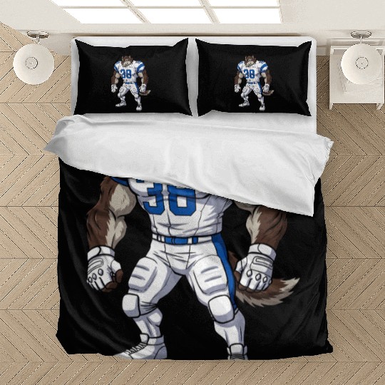 Wolf American football player Bedding Sets